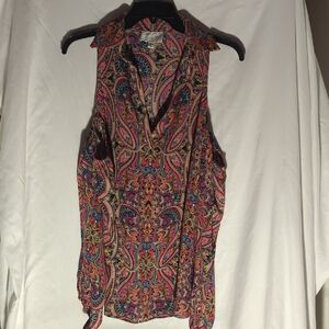Vibrant Paisley Sleeveless Top